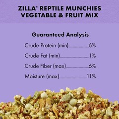 Zilla Reptile Munchies Vegetable and Fruit Mix 4 Ounce Dehydrated Treats