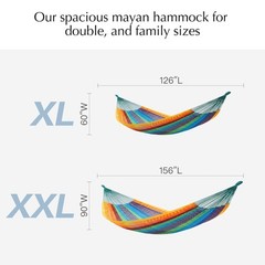 PNAEUT Handwoven Mayan Hammocks for Outside, Handwoven Thick Soft Rope Double…