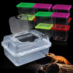 Clear Portable Insect Reptile Terrarium Tank With 10 PCS Small Carrier Plastic
