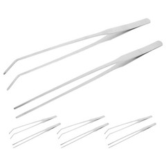 8Pcs Reusable Stainless Steel Feeding Tweezers for Aquarium and Terrarium Use