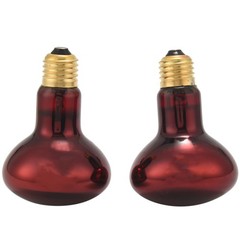 100W 2 Pack Infrared Heat Lamp Bulb Red Light Heat Bulbs for Pet Lizards2415