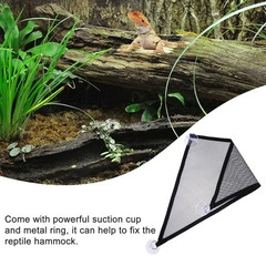 2Pcs Durable Mesh Crawler Hammocks Green Pet Beds with Suction Cups