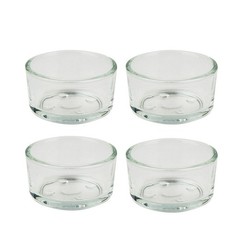 4Pcs Reptile Feeder Bowls Durable Transparent Glass Pet Food Water Bowls
