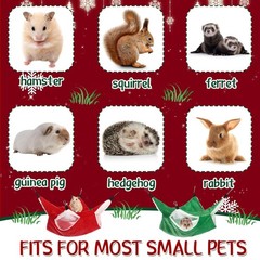 4 Pcs Rat Hammock for Cage Small Animal Hanging Ferret Hammocks for Rat Doubl…