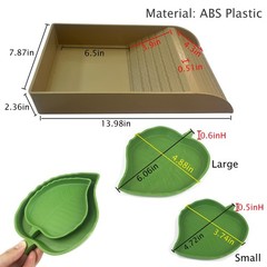 3pcs Tortoise Food Dish with Ramp and Basking Platform Leaf Tortoise Water Fo…