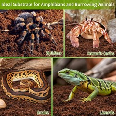Riare 4 Pack Natural Coconut Fiber Substrate for Reptile- Premium 4 pack