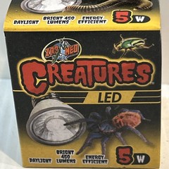 Zoo Med Creatures LED Light Bulb 5 Watt Tank daylight NEW 450 lumens/227e