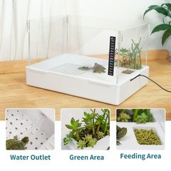 Scratch-Resistant Acrylic Turtle Tank Large(Acrylic), 23″×13.5″×10″