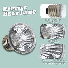 4 Pack 25W UVA UVB Reptile Light Bulbs, Heat Lamp Bulbs for Reptiles and Amph…