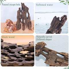 Hamiledyi Natural Driftwood for Aquarium Decor Sinkable Reptile Wood Branches…