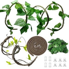 5Pcs Reptile Vines for Terrarium 13FT Flexible Jungle Climbing Vine Branch fo…