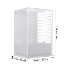1Pcs White Acrylic Insect Breeding Box Reusable Mantis Storage Container