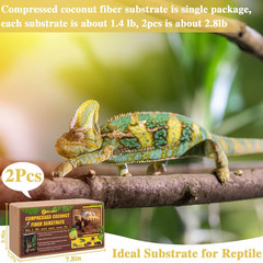2 Pack Coconut Fiber Substrate, 100% Organic Coconut Husk Coco Coir Brick Ter…
