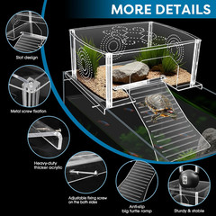 Extra Large Turtle Topper Basking Platform for Aquatic Turtles 40B/75G, above Ta