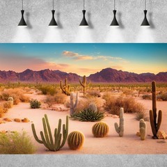 Desert Reptile Habitat Background Arid Landscape of Hot Sahara Desert Terrari…