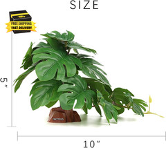 Reptile Fake Plants for Terrarium Decor, Snake Tank Accessories for Leopard Geck