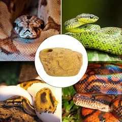 Natural Hide Reptiles Durable Resin Habitat Safe Hiding Space Snakes Lizards New