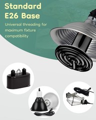 75w Ceramic E26 Reptile Heat Emitter No Light Emitting for 10-30 Gallon