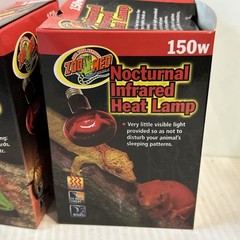 Lot Of 2 Zoo Med Nocturnal Infrared Heat Lamp Bulbs 150 Watt 24 Hour Heat/227e