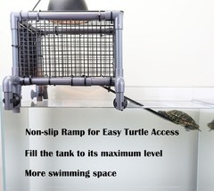 Above-Tank Turtle Basking Platform – Large Loft with Non-Slip Ramp & Dryin