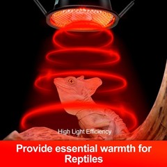 G9 Reptile Heat Lamp, Terrarium Heating Lamp Fixture with 50W UVA Low Profile…