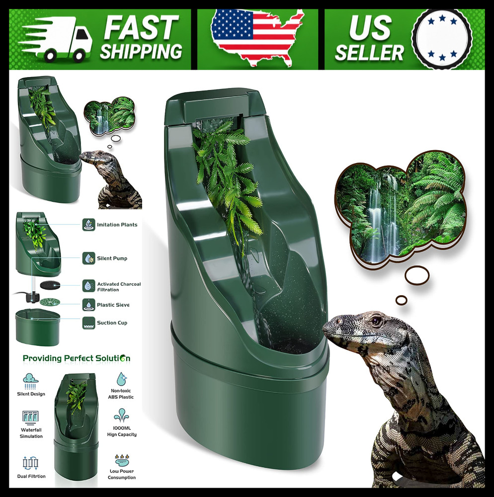 Reptile Chameleon Cantina Drinking Fountain Water dripper Comes with Feeding