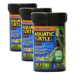 Exo Terra Adult Aquatic Turtle Food, Floating Pellets for Reptiles, 0.7 Oz., PT3