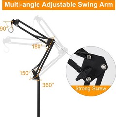 Reptile Lamp Stand Reptile Light Stand (15.7Inch to 74.3Inch) with 360° Adjustab