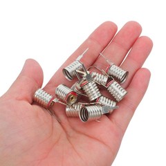 20Pcs Reusable Mini Screw Base Lamp Holders Nickel Plated for Lamps