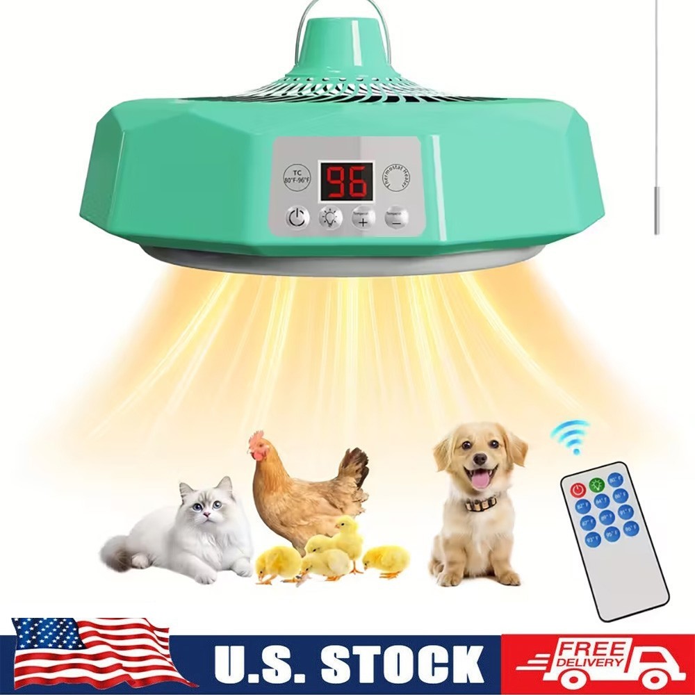 Chicken Coop Heater, Safe Radiant Space Heat Energy Chick Pet Cat Dog Warmer