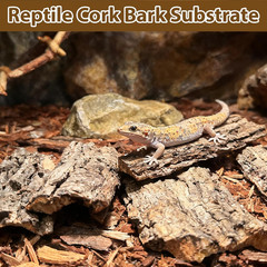 Reptile Cork Bark Substrate,1.5 LB Natural Tree Bark for Terrarium Wood Gecko Cl