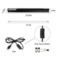 Jugbuy UVB Reptile Light Kit, 24W T5 Lamp Fixture and 5.0 UVB Tube Combo, Linear