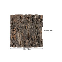 6Pcs Reusable Natural Cork Bark Panels Reptile Tank Background Coffee Color