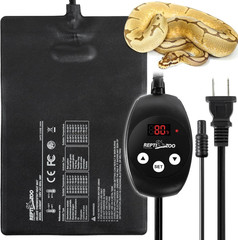 8″ X 12″ Reptile Heat Pad 24W Fast Heating Pad with Adjustable Thermostat Reptil