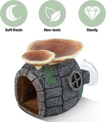 Reptile Hide – Multifunctional Hides with Suction Cup, Resin Caves for Gecko,…