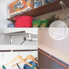 4 Pack Heavy Duty Closet Shelf and Rod Brackets, 10.9 x 12.3 x 1 Inch Closet …