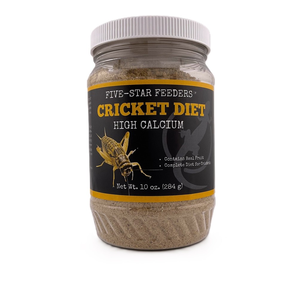 Cricket Diet – Calcium-Rich Daily Balanced Diet for All Crickets – 10 oz. Jar