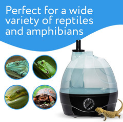 Reptile Fogger & Humidifier – Adjustable Fog Output for Mini Terrarium Fogger –