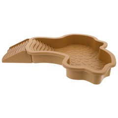 Large Reptile Bathing Pool: Reptile Feeding Dish Water Bowl With Ramp Aquarium