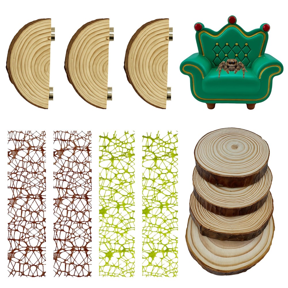 Jumping Spider Enclosure Accessories Kit, Habitat Decor — Spider Throne, W