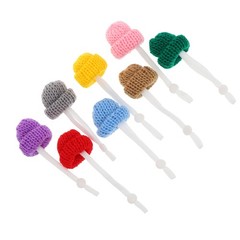 8Pcs Knitted Reptile Mini Hats Adorable Snake Lizard Wearing Adjustable Hats