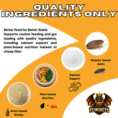 TC INSECTS Dubia Chow Premium Food for Dubia Roaches