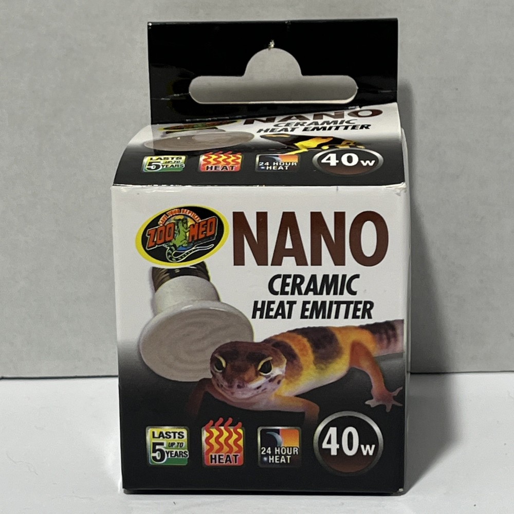 Zoo Med Nano Ceramic Heat Emitter 40W – Reptile Amphibian Vivarium Heating Bulb