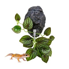 Reptile Water Dish with Dripper, Adjustable Wall-Mounted Water Bowl for Terra…