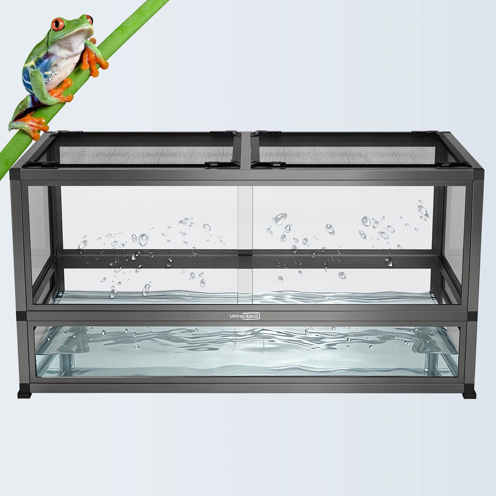 50 Gallon Glass Reptile Terrarium 36x18x18 Aluminum Frame Enclosure Snake Gecko