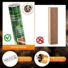 UVB Light for Reptiles Bearded Dragon, 3 Pack T5 UVB Reptile Light UVB Bulb 1…