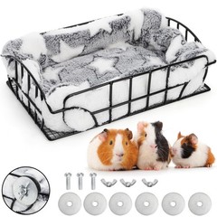 Rat Cage Platform Metal Basket Rat Hammock with Mat Hanging Chew Proof Squirr…
