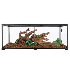 67 Gallon Reptile Tank Glass Reptiles Terrarium Sliding Door Top Ventilation