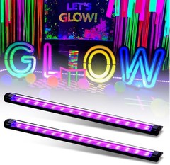 roperry Black Light Bar 10W 1ft LED Blacklight for Fluorescent 2pcs,