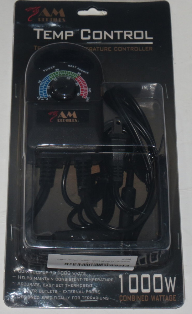 b8 Reptile Terrarium/Germination Temperature Controller w/ Probe 3 Outlet/1000W